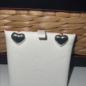 Chic Silver Heart Earrings